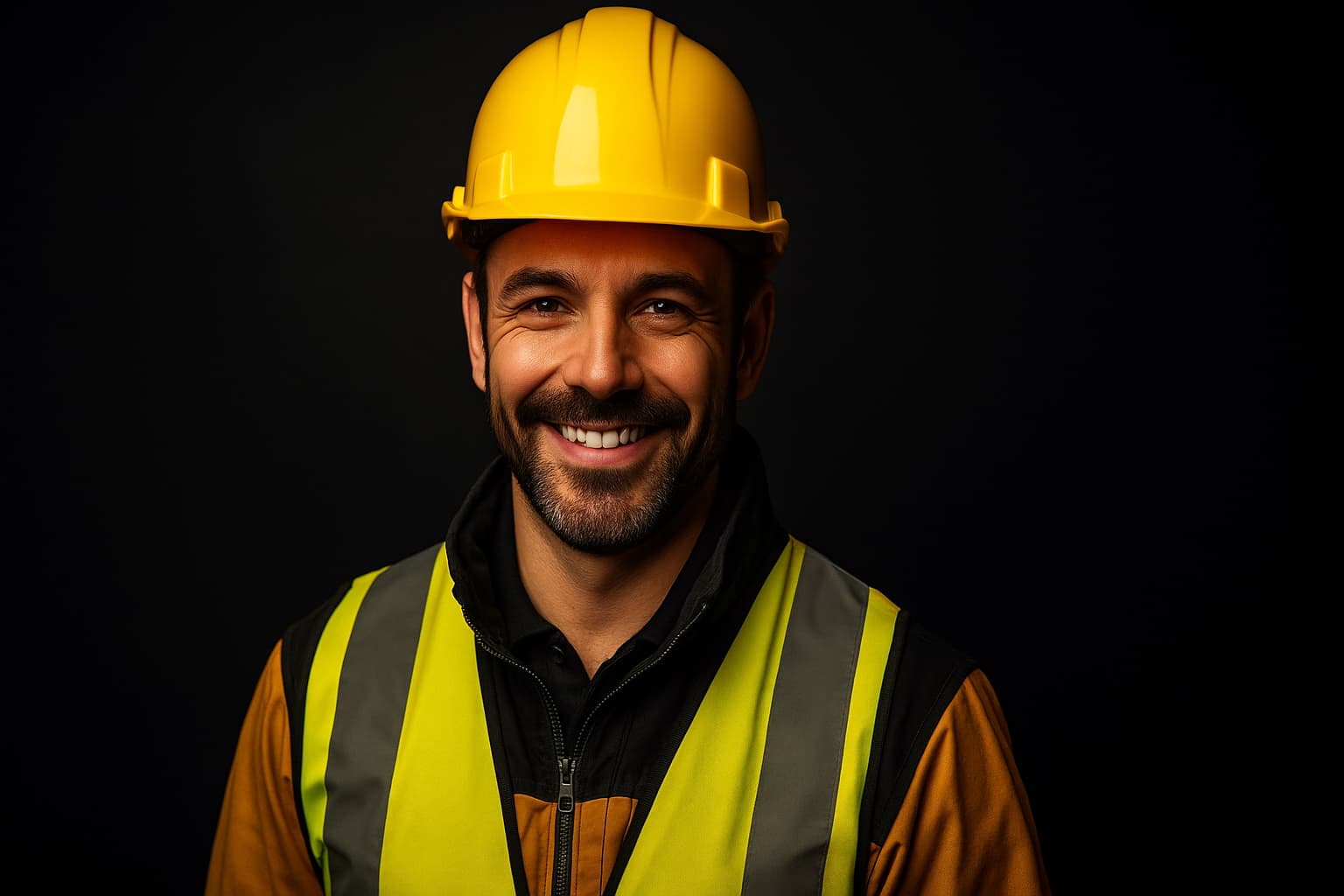 Pracownik BHP w kasku – slajd główny